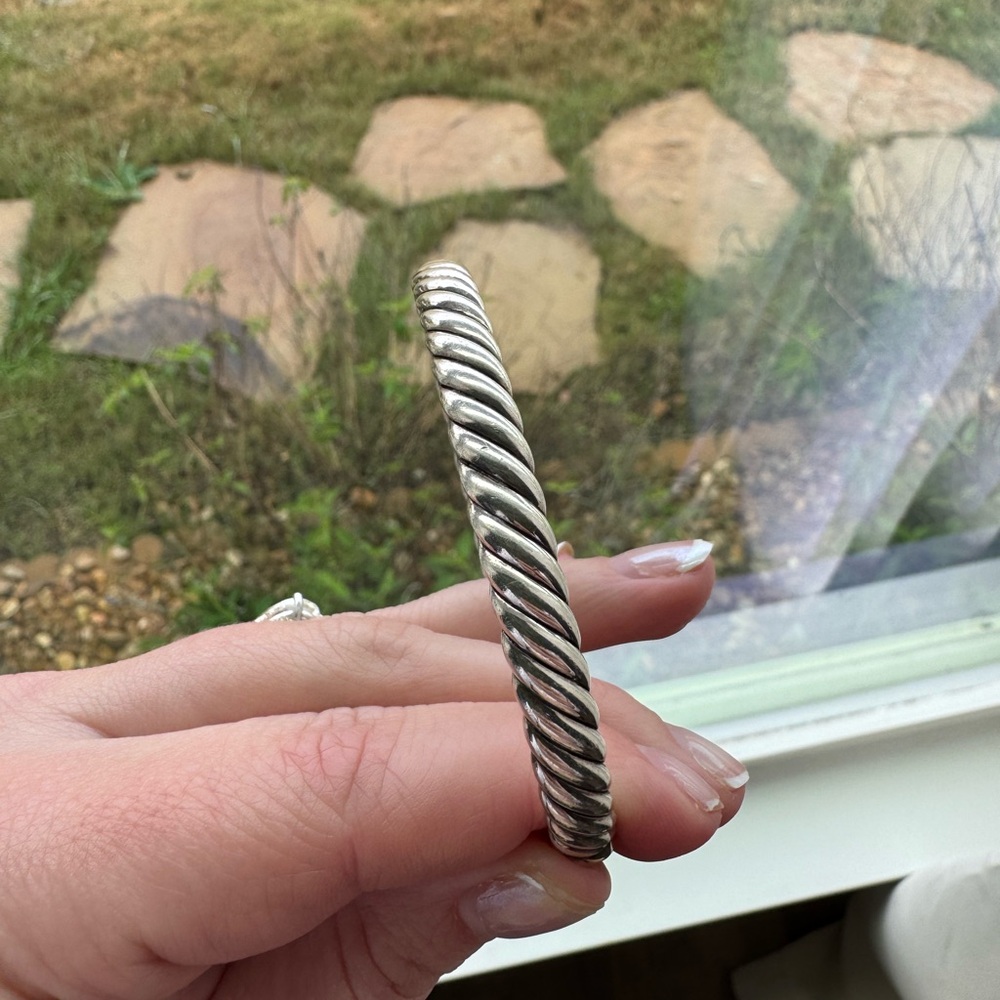 David Yurman Sculpted Cable Bracelet Silver 7 mm